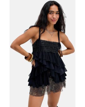 Kimchi Blue Square Neck Babydoll Cami - Black