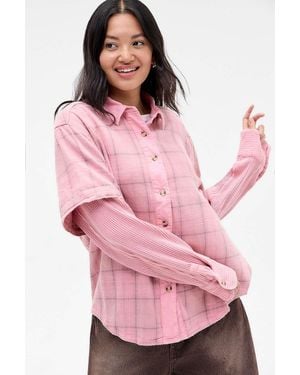 BDG All Around Flannel Shirt - Pink