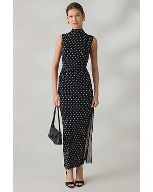 Urban Outfitters Uo Pure Form High Neck Sleeveless Maxi Dress - Black