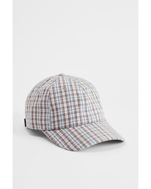 Gramicci Brown Check Millwood Cap - White
