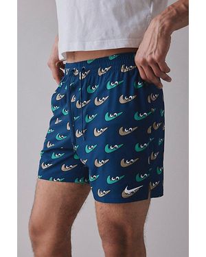 Nike Multi Print 5" Swim Short - Blue
