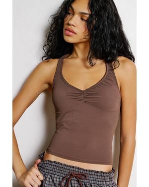 Out From Under Bonita Je T'aime Racerback Cami - Brown