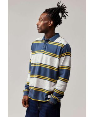 BDG Stripe Rugby Shirt Xs At Urban Outfitters - Blue