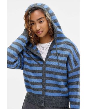 Urban Outfitters Uo Tyler Button-through Hoodie - Blue