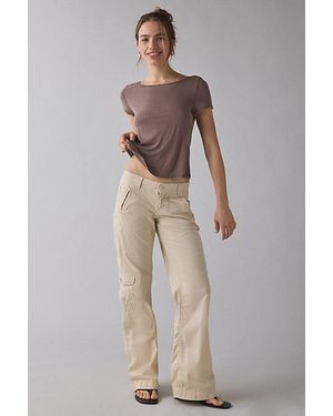 BDG Bowery Marlow Jersey Knit Short Sleeve Baby Tee - Brown