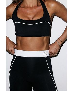Héros Piped Halter Sports Bra - Black