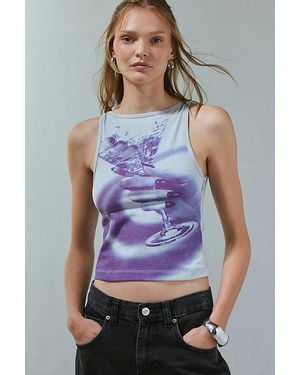 Silence + Noise Mercedes Martini Graphic Tank Top - Blue