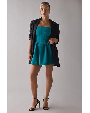 Kimchi Blue Sugar Plum Strapless Corset Mini Dress - Blue