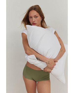 Out From Under Ribbed Base Layer Boyshort Undie - Green