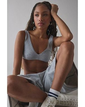Out From Under Bec Knit Plunge Bralette - Brown
