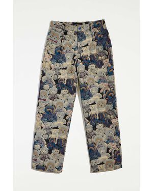 Teddy Fresh Tapestry Trouser Pant - Blue
