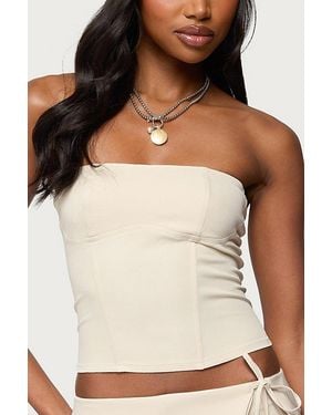 Edikted Selena Lace Up Corset - Natural