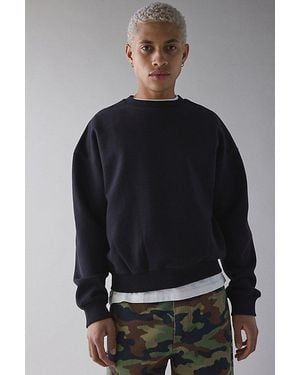 Standard Cloth Jump Shot Cocoon Crew Neck Sweatshirt - Black