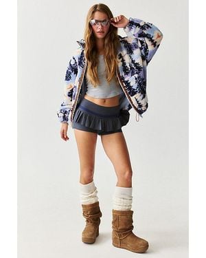 Out From Under Bec Snow Dancer Ruffle Mini Shorts - Grey