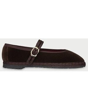 Flabelus Pierre Velvet Mary Jane Shoe - Black
