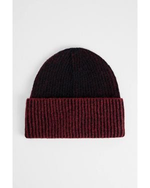 BDG Vertical Stripe Beanie - Red