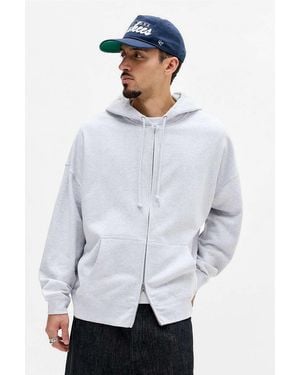 United Athle Ash Wide Fit Heavyweight Hoodie - White