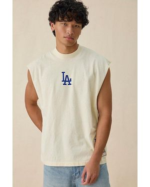 Mitchell & Ness Mlb Team Logo Training Muscle Tee - Natural