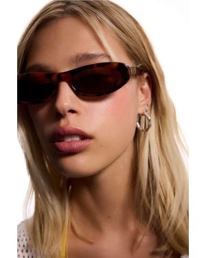Urban Outfitters Uo Indi Mini Ovals Sunglasses - Brown