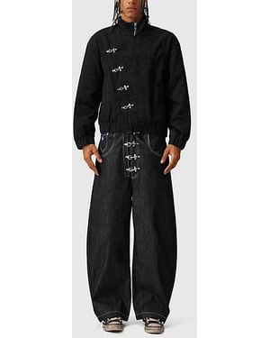 AELFRIC EDEN Boxy Fireman Clasp Jacket - Black