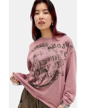 BDG Stamp Slubby Skate T-shirt - Pink