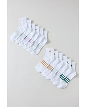 adidas Superlite 3.0 Quarter Crew Socks 6-Pack - Blue