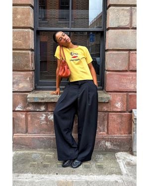 Urban Outfitters Uo Noa Cocoon Pleated Trousers - Blue