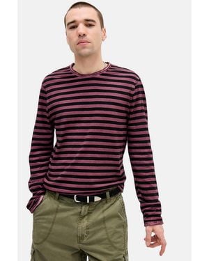 BDG Red Stripe Grunge Long Sleeve T-shirt