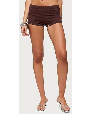 Edikted Ariadna Studded Micro Shorts - Black