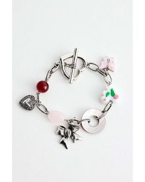 Urban Outfitters Uo T-bar Charm Bracelet - Metallic