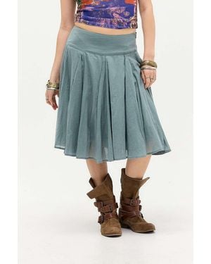 Urban Outfitters Uo Olga Voile Midi Skirt - Blue