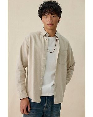 Urban Outfitters Uo Relaxed Classic Oxford Shirt Top - Natural