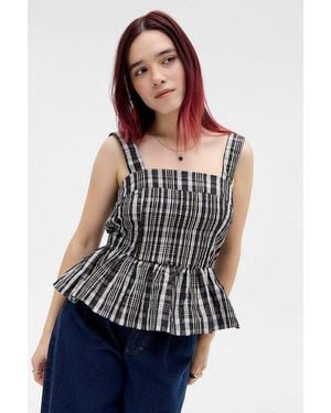 Damson Madder Thalia Check Top - Pink