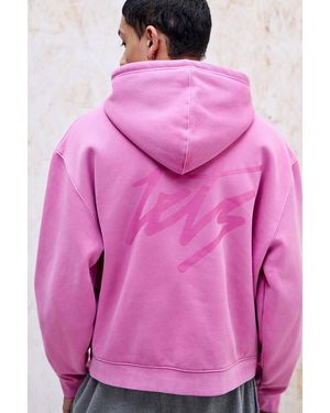 iets frans... Script Zip-through Hoodie - Pink