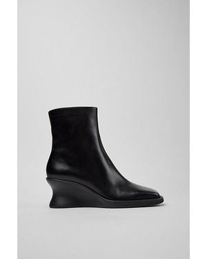 Camper Louise Leather Ankle Boots - Black
