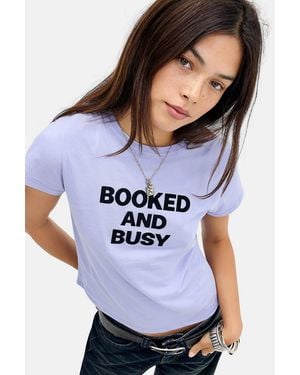 Motel Purple Clio Relaxed Graphic Tee - White
