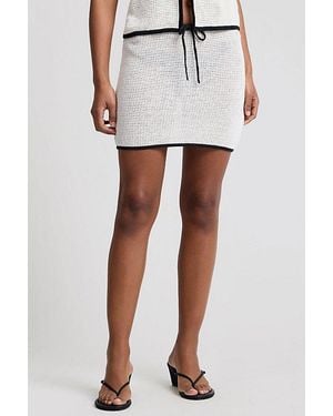 Onia Linen Knit Mini Skirt - White