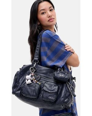 BDG Lulu Pocket Faux Leather Shoulder Bag - Blue