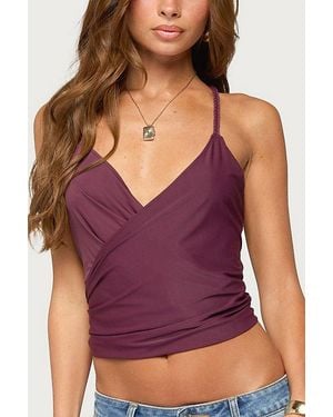 Edikted Tippie Backless Cowl Neck Top - Purple