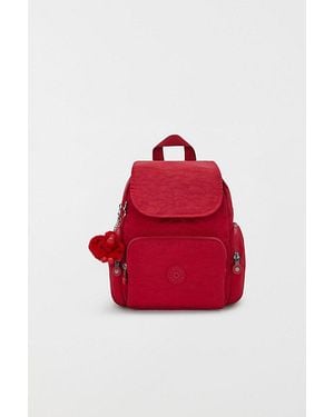 Kipling City Zip Nylon Mini Backpack - Red
