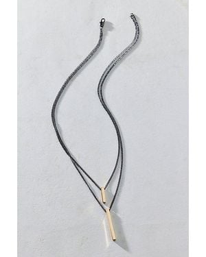 Urban Outfitters Max Pendant Layered Necklace - Gray