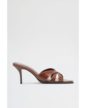SCHUTZ SHOES Keefa Leaf Mule Heeled Sandals - Multicolor
