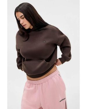 iets frans... Chocolate Scuba Pullover Hoodie - Brown