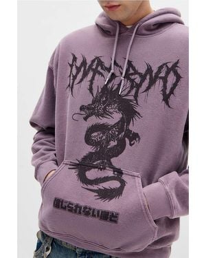 Urban Outfitters Uo Plum Gothic Dragon Hoodie - Purple