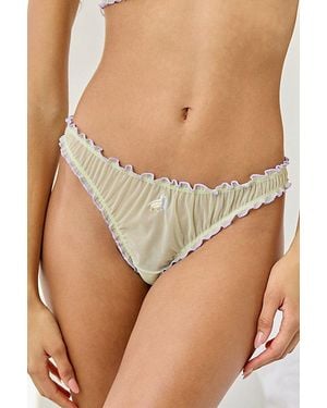 Out From Under Sweet Nothings Embroidered Thong - Multicolor