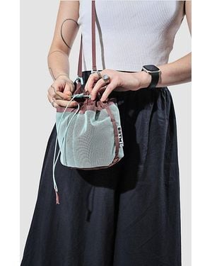 BABOON TO THE MOON Drawstring Crossbody Pouch - Gray