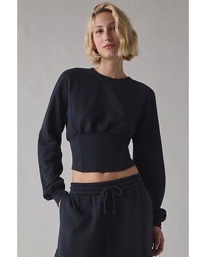 Out From Under Day-To-Day Fleece Cropped Pullover Top - Blue