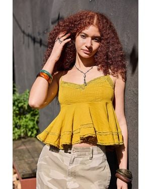 Urban Outfitters Uo Luckiest Girl Cami - Yellow