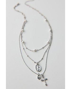 Urban Outfitters Grace Tiered Layered Necklace - White