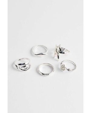 Silence + Noise Silence + Noise Chunky Swirl Rings 5-pack - Metallic